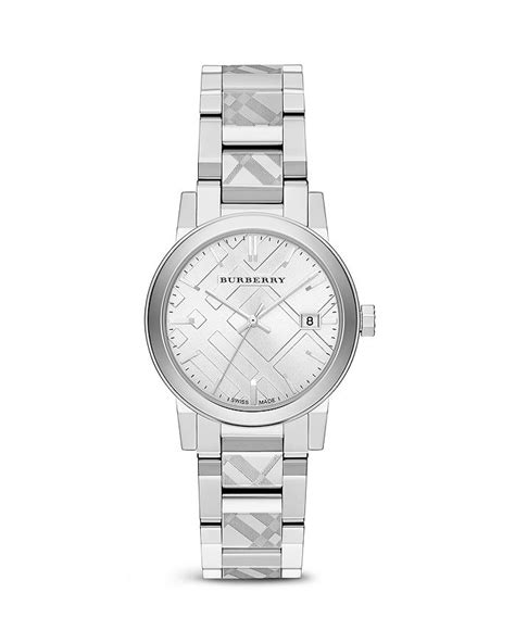 burberry check stamped watch 34mm|Burberry Check Etched Bracelet Watch, 34mm Jewelry.